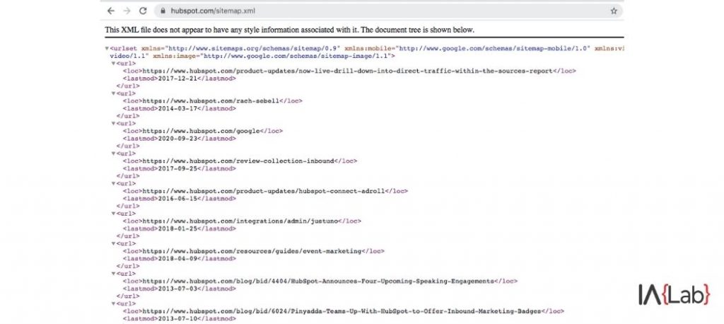 Ejemplo de sitemap